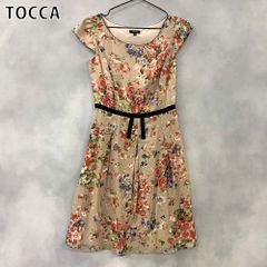 TOCCA 花柄総刺繍 ネイビー ワンピース - メルカリ