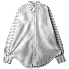 古着 80~90年代 ブルックスブラザーズ Brooks Brothers MAKERS 6ボタン 長袖 ボタンダウンストライプシャツ USA製 メンズM相当/evb032452