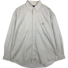 古着 ラルフローレン Ralph Lauren BLAKE 長袖 ボタンダウンストライプシャツ メンズXL相当/eaa615263