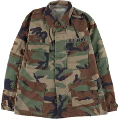 古着 90年代 米軍実品 迷彩柄 ウッドランドカモ B.D.U ミリタリージャケット USA製 MEDIUM-SHORT メンズM相当 ヴィンテージ/eaa625493