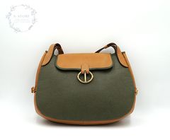 ✨美品✨Kitamura キタムラ トートバッグ マットクロコ グリーン ロゴ 