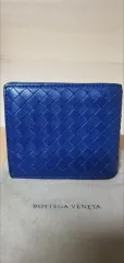 ボッテガ・ヴェネタ 二つ折り財布/財布 ブルー 正規品 A級 (鑑定済)