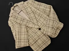 MACKINTOSH LONDON マッキントッシュロンドン ウール混 チェック テーラード ジャケット size38/アイボリー ◇■ レディース