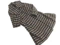 JILLSTUART ジルスチュアート ウール混 千鳥柄 Aライン コート sizeS/黒ｘベージュ ◇■ レディース