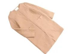 nano universe ナノユニバース ウール混 ツイード ノーカラー コート sizeM/ベージュ ◇■ レディース