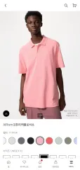 ユニクロ AIRism コットン ピケ ポロ シャツ ピンク XL