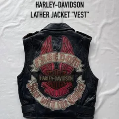 harley-davidson ハーレーダビッドソン　ライダースジャケット　レザー　ベスト　ダブル　アーカイブ