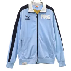 PUMA プーマ トラックジャケット M 水色 ジャージ メンズ 古着