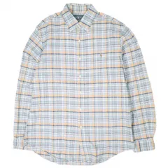 RALPH LAUREN ラルフローレン CUSTOM FIT ポニー刺繍オックスフォードチェックBDシャツ 7984054TZZX M BLUE/ORANGE 長袖 トップス g25805