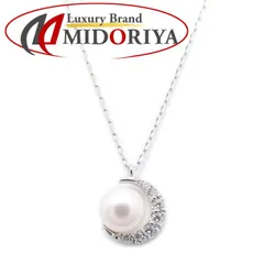 VENDOME Aoyama ヴァンドーム青山 パール ネックレス 真珠5.3ミリ ダイヤモンド Pt850プラチナxPt950プラチナ  レディース/295407【中古】【BJ】