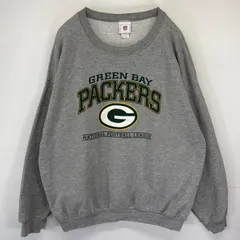 古着 NFL NFL スウェット トレーナー クルーネック パッカーズ プルオーバー  大きいサイズ 2XL  グレー メンズ