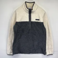 古着 コロンビア Columbia フリーストレーナー ツートンカラー ワンポイントロゴ スナップボタン アウトドア M  ホワイト系 レディースのサムネイル
