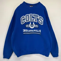 古着 プロプレイヤー PRO PLAYER スウェット トレーナー クルーネック スポーツ チームロゴ プリント 大きいサイズ 2XL  ブルー メンズ