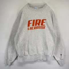 古着 チャンピオン Champion スウェット リバースウィーブ トレーナー プリント 霜降りグレー プルオーバー M  グレー メンズ