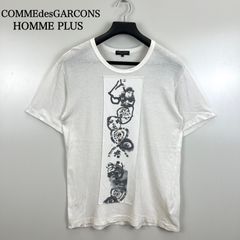 コムデギャルソンオム グラフィックプリントパターンTシャツ WHT/M