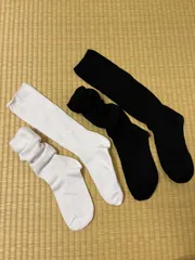 ルーズソックス　白　黒　24センチ