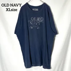 【OLD NAVY】90s シングルステッチ プリントロゴ 半袖Tシャツ ネイビー US古着 USA輸入 XLsize