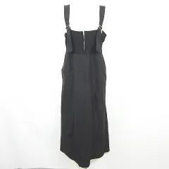 カスタネ Kastane ジャンパースカート ワンピース ロング丈 ストレッチ 0 ブラック 小さいサイズ kz14886