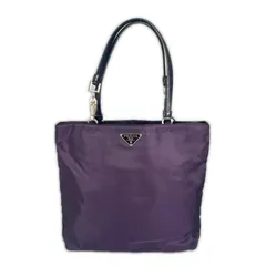 PRADA プラダ 三角ロゴ ハンドバッグ ナイロン パープル レディース【中古】【送料無料】