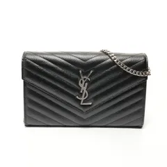 YVES SAINT LAURENT イヴ・サンローラン ショルダーバッグ カサンドラマトラッセ チェーンウォレット【中古】
