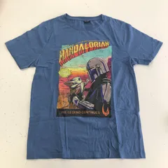 STAR WARS スターウォーズ Tシャツ 半袖 The Mandalorian マンダロリアン BLUE ブルー メンズ プリントTEE 古着