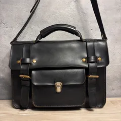 HERZ ヘルツ 2WAY ビジネスバッグ 本革 ブラック ショルダー付 J2-825