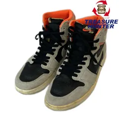 NIKE ナイキ スニーカー　エアジョーダン1　RETRO HIGH OG 27cm 555088-018 グレー×ブラック×オレンジ メンズ 【101045515008】