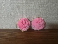 カーネーション ブローチ 3個