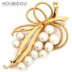 MIKIMOTO K14 パール サンバーストモチーフブローチ - メルカリ