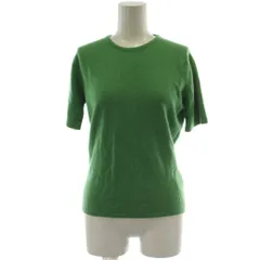 オールドイングランド OLD ENGLAND ニット カットソー カシミヤ 036 緑 グリーン 無地 ラウンドネック 半袖 59720162 /GGのサムネイル