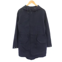 ポロ ラルフローレン POLO RALPH LAUREN ナイロンコート ロング フード ジップアップ スモールポニー M 紺 ネイビー /HNのサムネイル