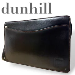 ☆★dunhill   ダンヒル★セカンドバッグ　クラッチバッグ　ロゴ　ブラック　メンズ　型押しロゴ　レザー★♯2356