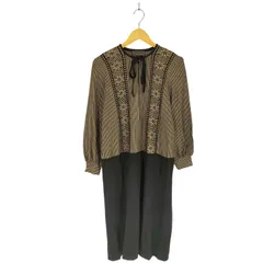 ユーズドフルギ USED古着 {{TOYOKO SAITO}} フロントジップラメニットワンピース domestic レディース 表記無 