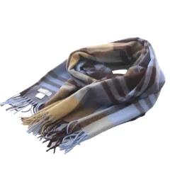 ジョシュアエリス Joshua Ellis チェック カシミヤ100%大判ストール マフラー マルチカラー