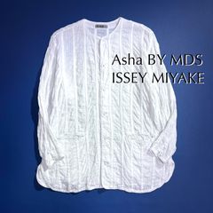 希少 薄手 イッセイミヤケ ASHA BY MDS 刺子 シルクチャイナシャツ