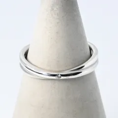 【研磨済】ete シルバー リング 11号 ダイヤモンド silver 925 エテ