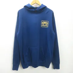 K■ボンジッパー/VONZIPPER 裏起毛プルオーバーパーカ スウェット【XL】紺/MENS■23【中古】