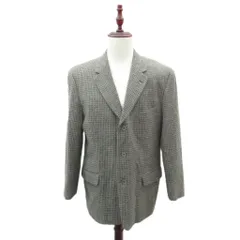 シーケーカルバンクライン ck Calvin Klein テーラードジャケット 上着 ミドル丈 シングルボタン 総柄 ウール 42 XL グレー 茶 /SY22 ■ECD001のサムネイル