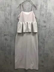 Bab バブ 5510082 イージージョーゼットペプラムキャミ ワンピース sizeS/アイボリー ■◇ レディース