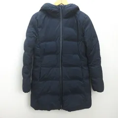 t■ユニクロ/UNIQLO シームレスダウンショートコート■紺【 L 】LADIES/7【中古】