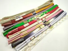 平和屋着物●和装小物　帯締め10本セット　高麗組　礼装用　草木染　金糸　逸品　未使用　CABF7221ju
