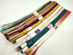 平和屋着物●和装小物　帯締め10本セット　高麗組　冠組　伊賀手組み・前沢工房謹製　礼装用　金糸　逸品　未使用　CABF7228ju