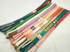 平和屋着物●和装小物　帯締め10本セット　高麗組　笹浪組　鴨川組　礼装用　金糸　逸品　未使用　CABF7229ju