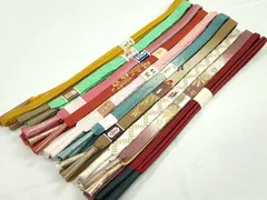 平和屋着物●和装小物　帯締め10本セット　高麗組　唐組　冠組　笹浪組　礼装用　さが美扱い　金糸　逸品　未使用　CABF7231ju