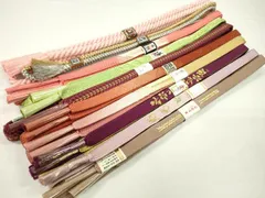 平和屋着物●和装小物　帯締め10本セット　高麗組　笹浪組　丸組　ラメ糸　金銀糸　逸品　未使用　CABF7238ju