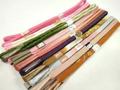 平和屋着物●和装小物　帯締め10本セット　高麗組　御岳組　鴨川組　金糸　逸品　未使用　CABF7241ju
