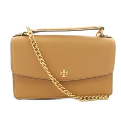 トリーバーチ TORY BURCH ショルダーバッグ ウォレットバッグ チェーン レザー フラップ キャメル 10009171 /KU