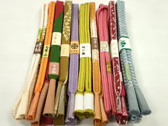 平和屋着物●和装小物　帯締め10本セット　高麗組　冠組　保多織　松坂屋扱い　金銀糸　逸品　未使用　CABF7250ju