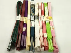 平和屋着物●和装小物　帯締め10本セット　高麗組　礼装用　金糸　逸品　未使用　CABF7251ju