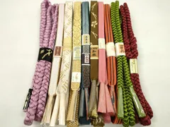 平和屋着物●和装小物　帯締め10本セット　高麗組　染色作家　斉藤三才　鎌倉組　金銀糸　逸品　未使用　CABF7254ju
